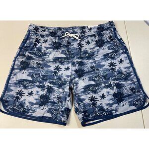 St. John's Bay Mens XXL Swim Shorts  Blue Tropical Print